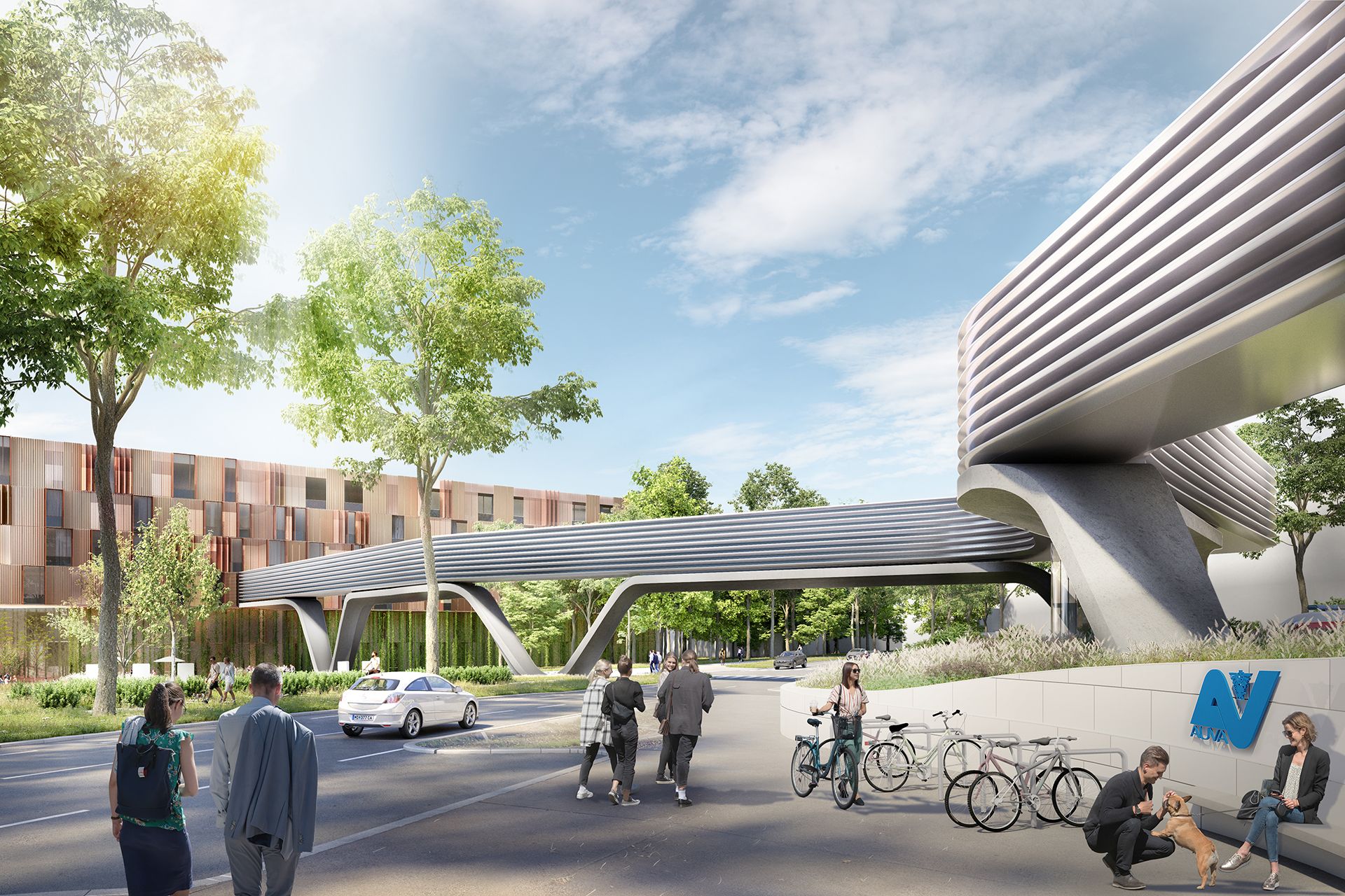 Rendering Brücke AUVA Wettbewerb